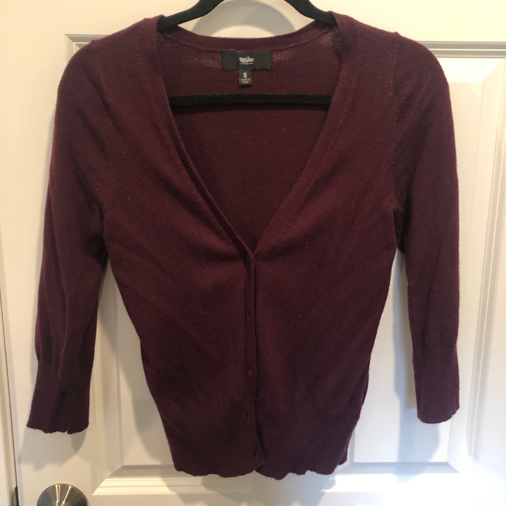 Maroon Cardigan